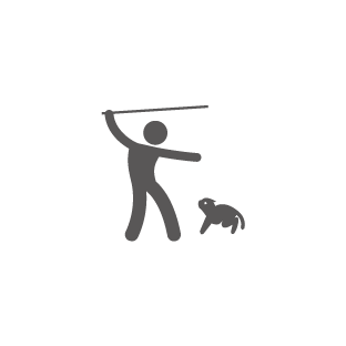 動物虐待や遺棄問題を示すアイコン